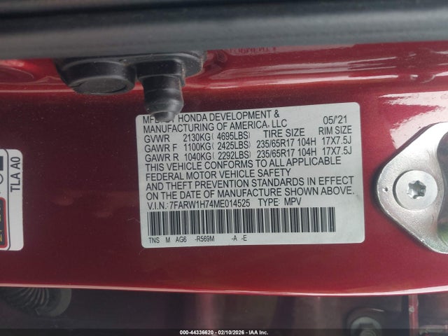 7FARW1H74ME014525 Honda Cr-v 2wd Special Edition