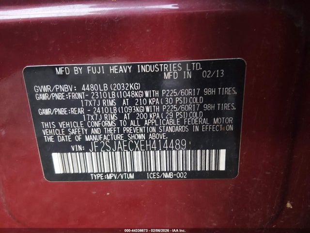 Subaru Forester 2.5i Premium 2014 JF2SJAECXEH414489 Image 9
