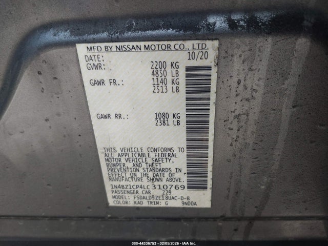 2020 NISSAN LEAF 1N4BZ1CP4LC310769 Photo 8