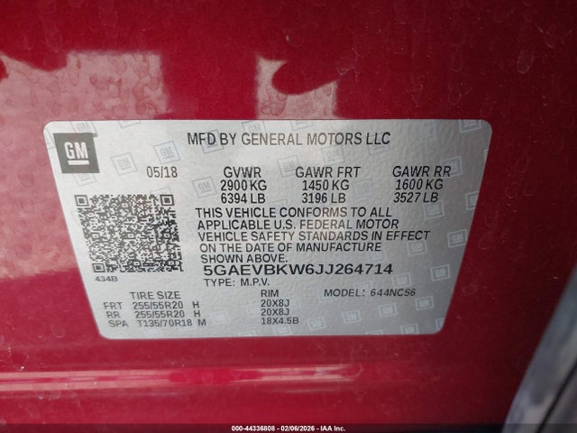 5GAEVBKW6JJ264714 Buick Enclave Premium