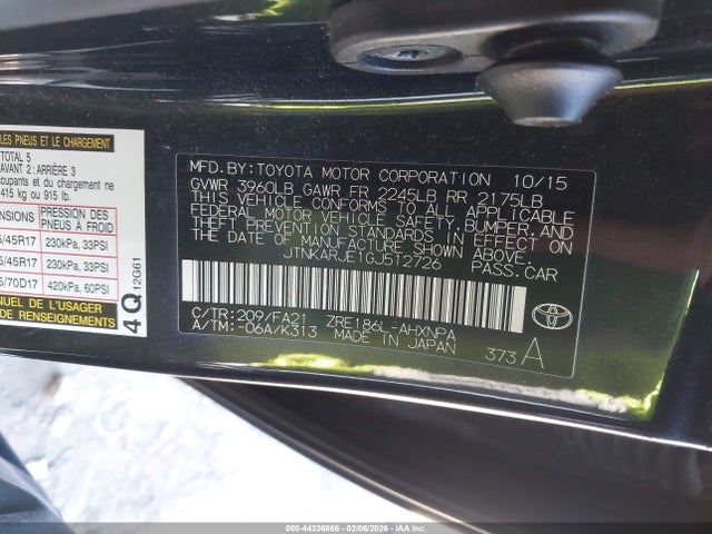 JTNKARJE1GJ512726 Scion IM