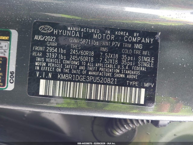 KM8R1DGE3PU520821 Hyundai Palisade Se