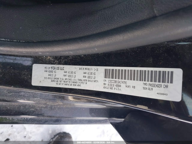 Aukcja sprzedaży 2016 Chrysler 200 S, vin: 1C3CCCBB1GN174701, numer aukcji: 44336950