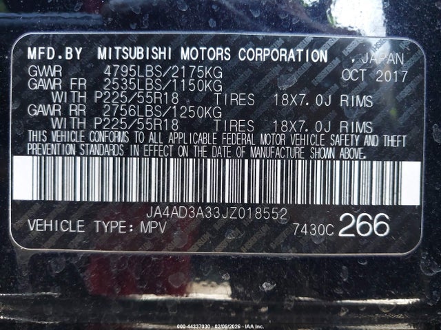 2018 MITSUBISHI OUTLANDER JA4AD3A33JZ018552 Photo 8