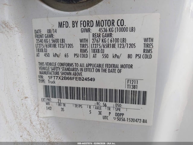 Ford F-250 Xlt 2015 1FT7X2B66FEB24549 Image 9