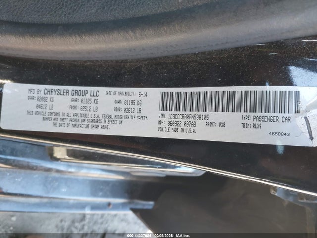 Продаж на аукціоні авто 2015 Chrysler 200 S, vin: 1C3CCCBB0FN538105, номер лоту: 44337084