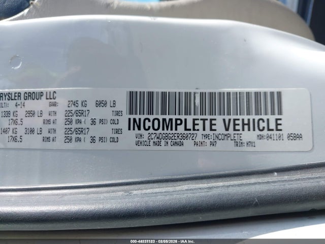 2C7WDGBG2ER360727 Dodge Grand Caravan Se