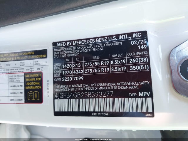 4JGFB4GB2SB393277 Mercedes-Benz Gle 450e 4matic