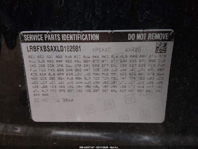 Продажа на аукционе авто 2020 Buick Envision Fwd Preferred, vin: LRBFXBSAXLD182681, номер лота: 44337147