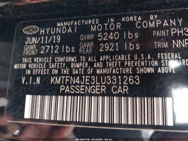 KMTFN4JE3LU331263 Genesis G80 3.8 Rwd