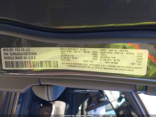 2025 JEEP GRAND CHEROKEE L 1C4RJKAG1S8737434 Photo 8