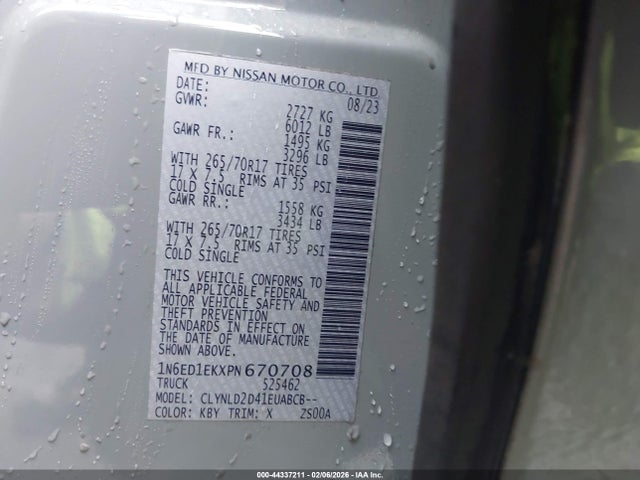 2023 NISSAN FRONTIER 1N6ED1EKXPN670708 Photo 8