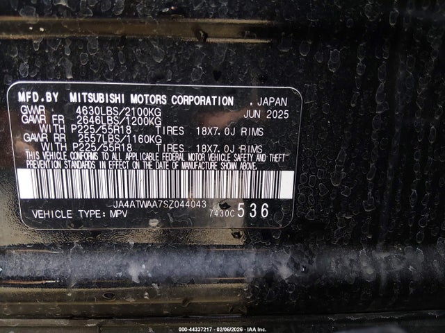 2025 MITSUBISHI ECLIPSE CROSS JA4ATWAA7SZ044043 Photo 8