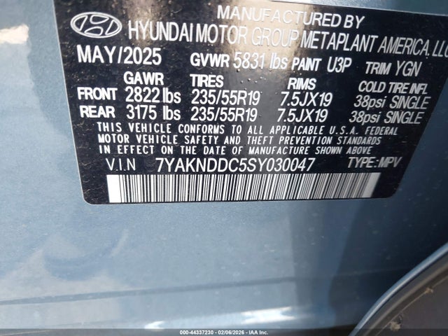 7YAKNDDC5SY030047 Hyundai Ioniq 5 Sel