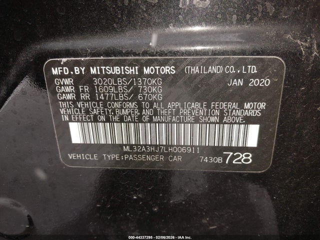 2020 MITSUBISHI MIRAGE ML32A3HJ7LH006911 Photo 8