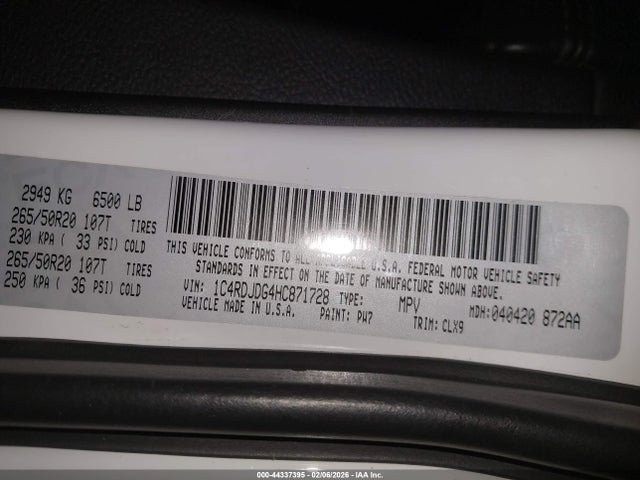 2017 DODGE DURANGO 1C4RDJDG4HC871728 Photo 8