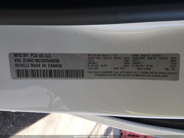 Chrysler Pacifica Select 2025 2C4RC1BG3SR545598 Image 9