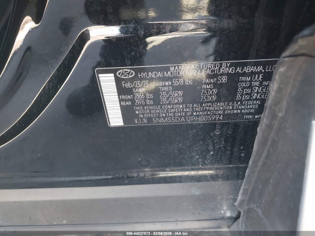 2023 HYUNDAI SANTA FE HYBRID 5NMS5DA12PH005994 Photo 8