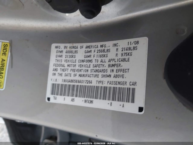 2009 ACURA TL 19UUA86569A017264 Photo 8