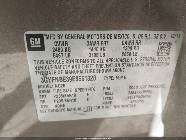 2014 CADILLAC SRX 3GYFNBE39ES561320 Photo 8