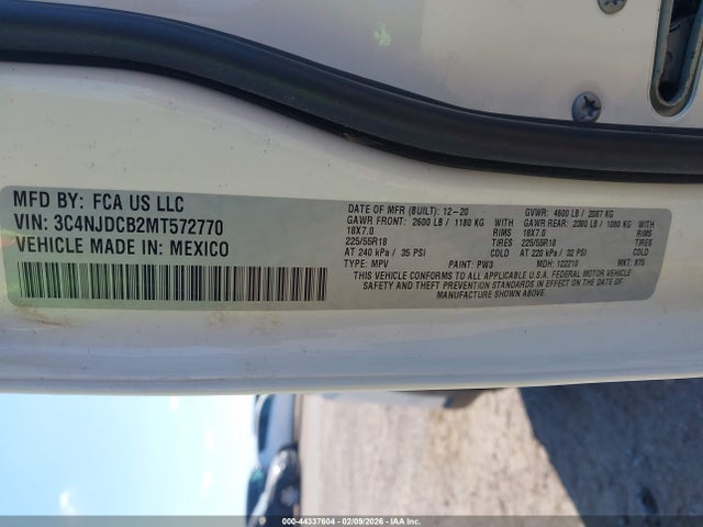 2021 JEEP COMPASS 3C4NJDCB2MT572770 Photo 8