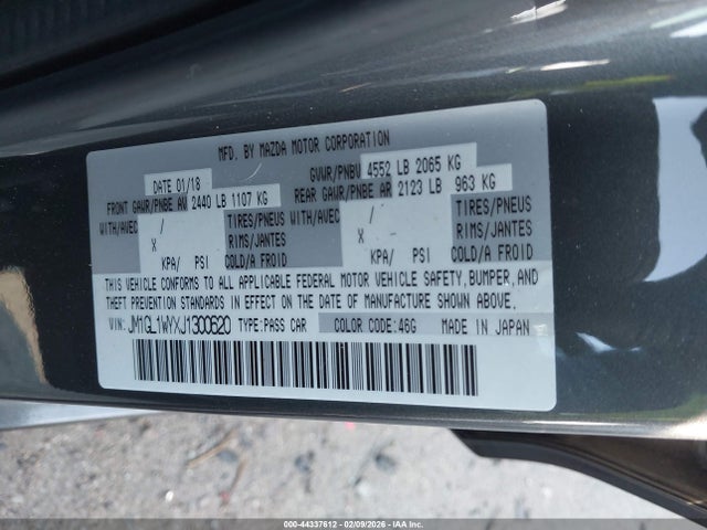 Aukcja sprzedaży 2018 Mazda Mazda6 Grand Touring Reserve, vin: JM1GL1WYXJ1300620, numer aukcji: 44337612
