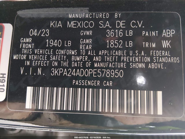 2023 KIA RIO 3KPA24AD0PE578950 Photo 8