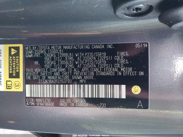 Lexus RX 350 2015 2T2ZK1BA2FC153793 Image 9