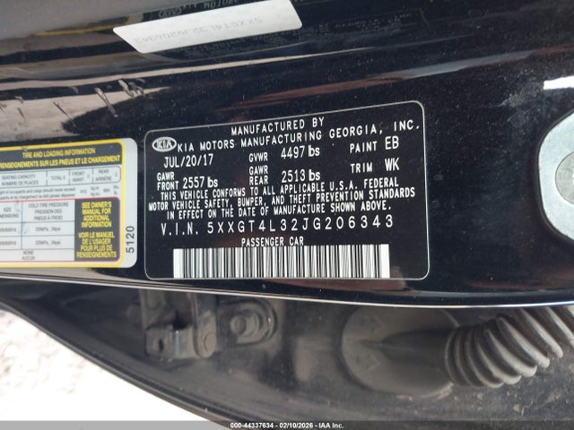 5XXGT4L32JG206343 KIA Optima Lx