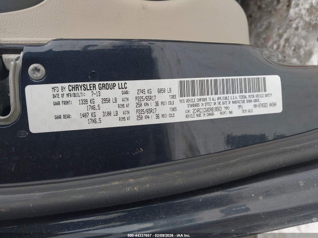 Aukcja sprzedaży 2013 Chrysler Town & Country Touring-l, vin: 2C4RC1CG0DR818563, numer aukcji: 44337657