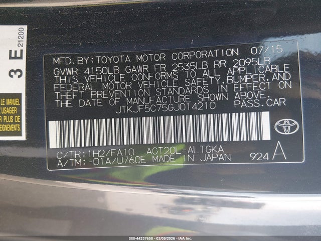 Scion TC 2016 JTKJF5C75GJ014210 Image 9