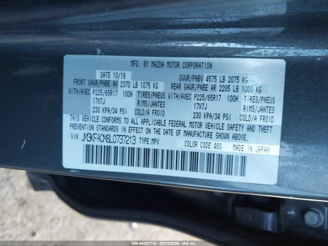 JM3KFACM8L0737213 Mazda Cx-5 Touring