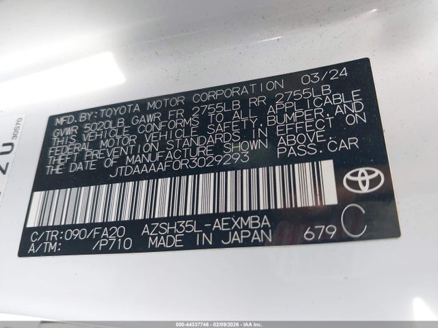 Toyota Crown Xle 2024 JTDAAAAF0R3029293 Image 9