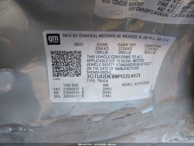 2023 GMC SIERRA 1500 3GTUUDE89PG314571 Photo 8