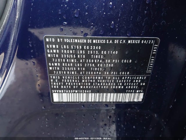 2023 VOLKSWAGEN TIGUAN 3VVNB7AX0PM102640 Photo 8