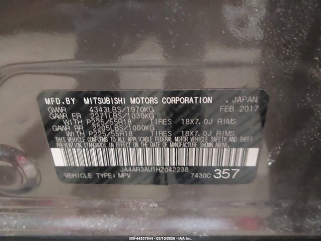 2017 MITSUBISHI OUTLANDER SPORT JA4AR3AU1HZ042238 Photo 8