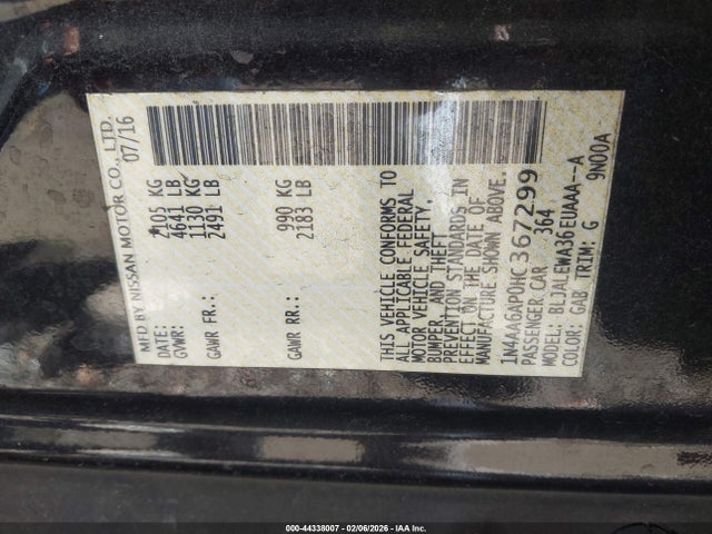 Nissan Maxima 3.5 Sl 2017 1N4AA6AP0HC367299 Image 9