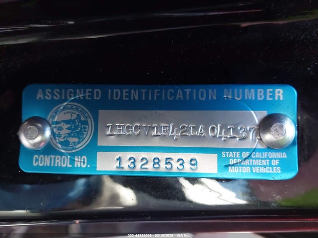 1HGCV1F42LA041373 Honda ACCORD EX
