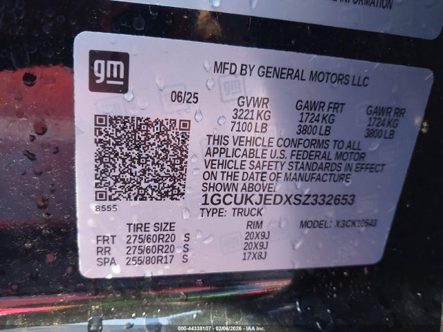 1GCUKJEDXSZ332653 Chevrolet Silverado 1500 4wd Short Bed High Country