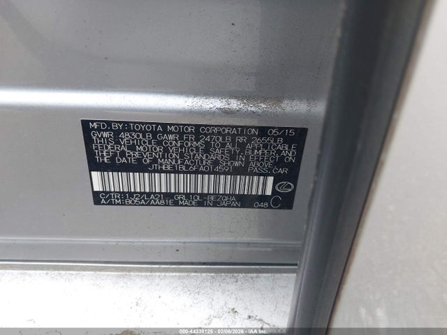 Продажа на аукционе авто 2015 Lexus Gs 350, vin: JTHBE1BL6FA014591, номер лота: 44338125