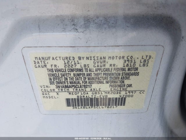 2012 NISSAN SENTRA 3N1AB6AP5CL678217 Photo 8