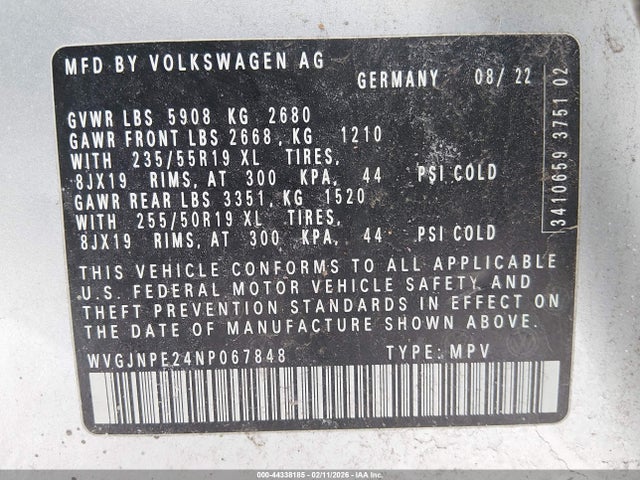 2022 VOLKSWAGEN ID.4 WVGJNPE24NP067848 Photo 8