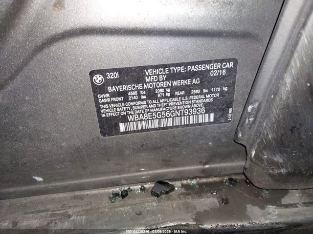 2016 BMW 320I WBA8E5G56GNT93936 Photo 8