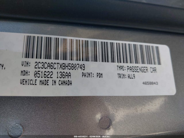 2011 CHRYSLER 300C 2C3CA6CTXBH580749 Photo 8