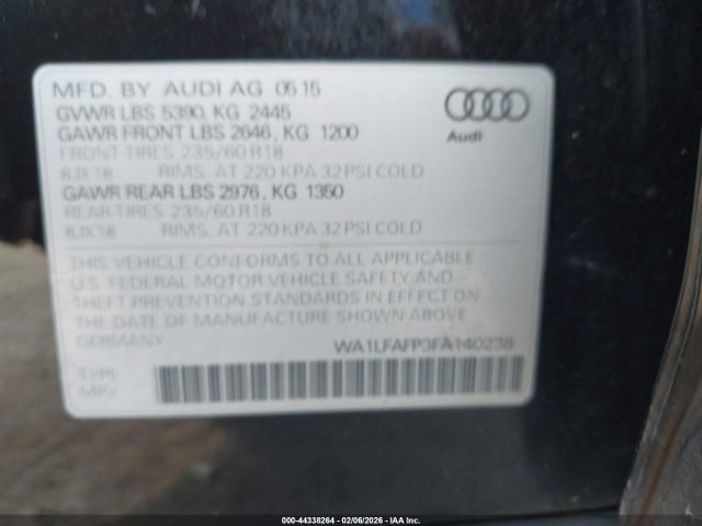 2015 AUDI Q5 WA1LFAFP3FA140238 Photo 8