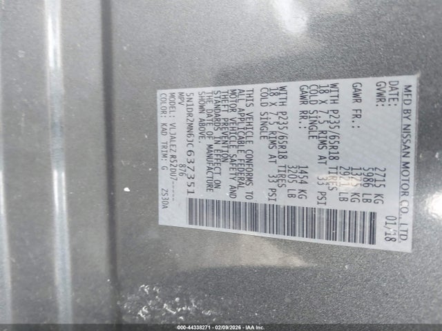 2018 NISSAN PATHFINDER 5N1DR2MN6JC637351 Photo 8