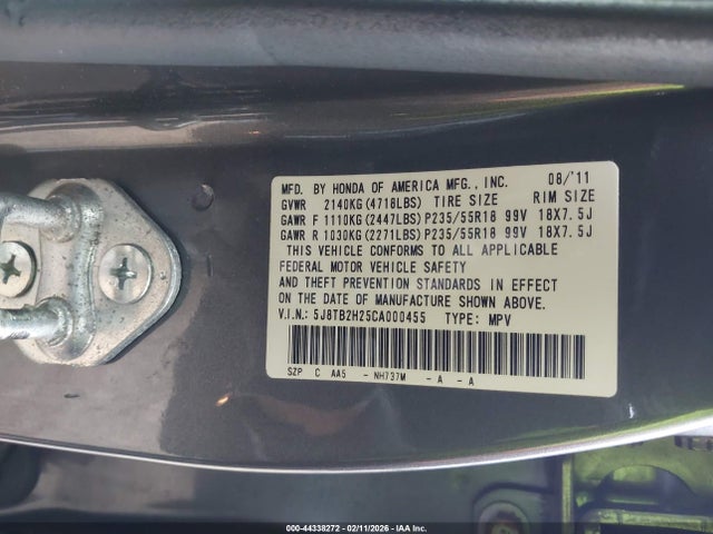 2012 ACURA RDX 5J8TB2H25CA000455 Photo 8