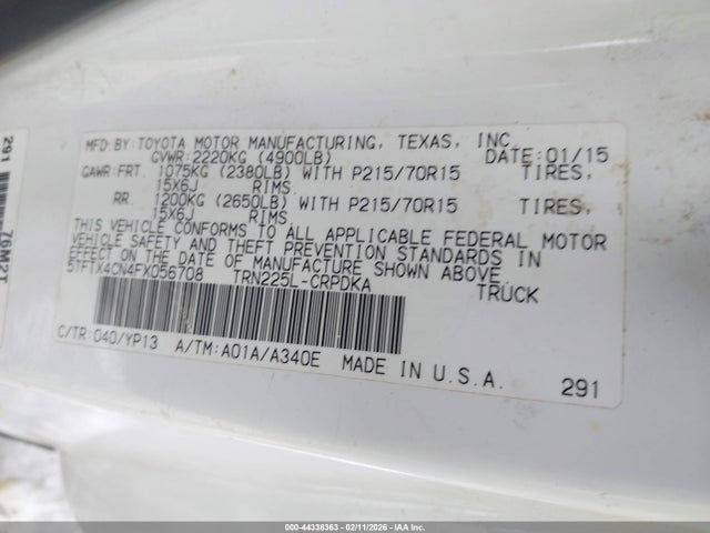 Toyota Tacoma 2015 5TFTX4CN4FX056708 Image 9