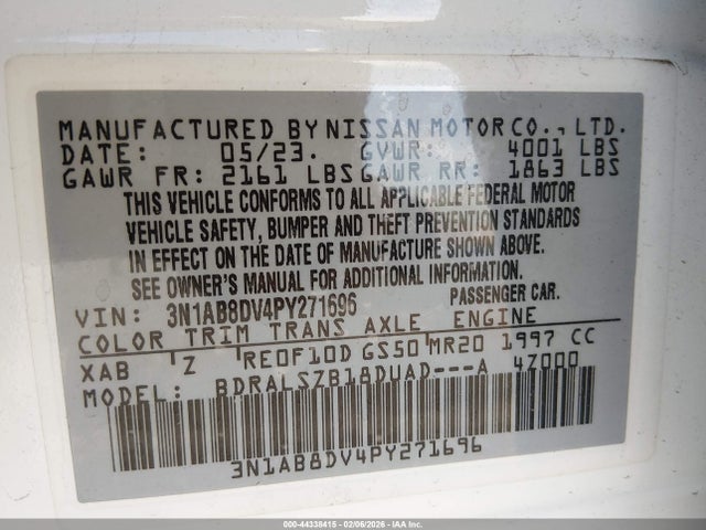 Nissan Sentra Sr Xtronic Cvt 2023 3N1AB8DV4PY271696 Image 9