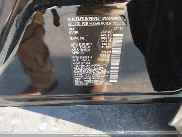 Nissan ROGUE SV 2015 KNMAT2MT9FP542824 Image 9